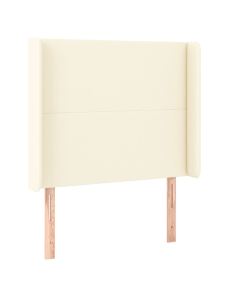 Testiera ad Orecchio Crema 83x16x118/128 cm in Similpelle
