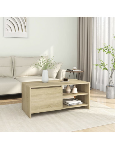 Tavolino da Salotto Rovere Sonoma 102x50x45cm Legno Multistrato