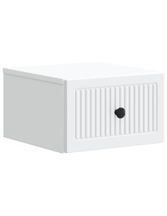Mobiletto da notte a muro con cassetto Bianco 33 x 34,5 x 20 cm