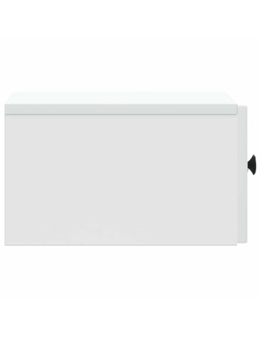 Mobiletto da notte a muro con cassetto Bianco 33 x 34,5 x 20 cm