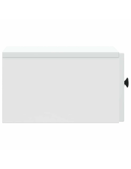 Mobiletto da notte a muro con cassetto Bianco 33 x 34,5 x 20 cm