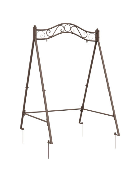 Telaio per Altalena Marrone Antico 113 x 121,5 x 168 cm Acciaio