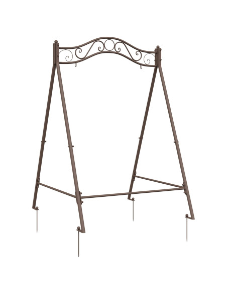 Telaio per Altalena Marrone Antico 113 x 121,5 x 168 cm Acciaio