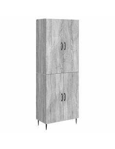 Set di armadi 2 pcs Sonoma grigio 66 x 34,5 x 89,5 cm