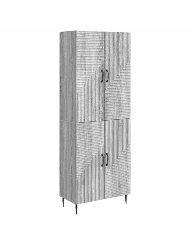 Set di armadi 2 pcs Sonoma grigio 66 x 34,5 x 89,5 cm