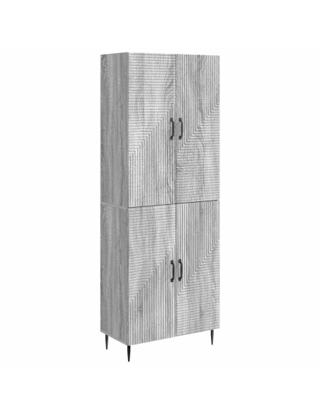 Set di armadi 2 pcs Sonoma grigio 66 x 34,5 x 89,5 cm