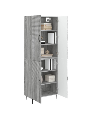 Set di armadi 2 pcs Sonoma grigio 66 x 34,5 x 89,5 cm