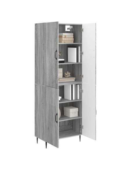 Set di armadi 2 pcs Sonoma grigio 66 x 34,5 x 89,5 cm