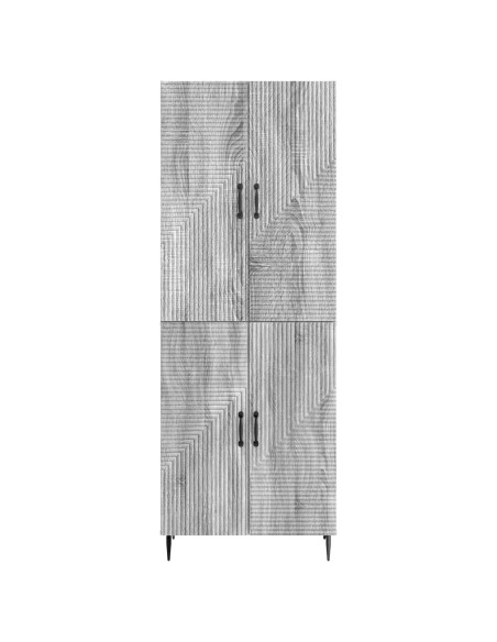 Set di armadi 2 pcs Sonoma grigio 66 x 34,5 x 89,5 cm