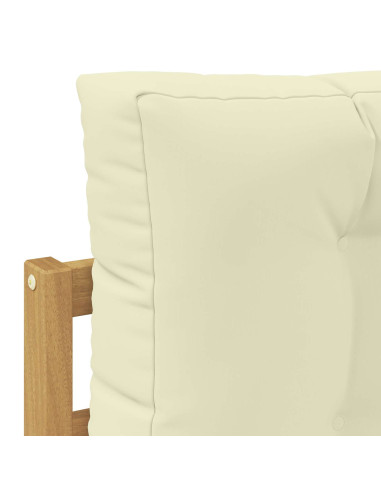 Set di divani da esterno 3 pcs Bianco e Crema
