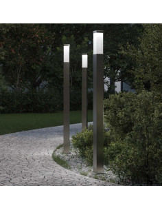 Lampioni a palo 3 pz 110 cm Acciaio Inox IP44