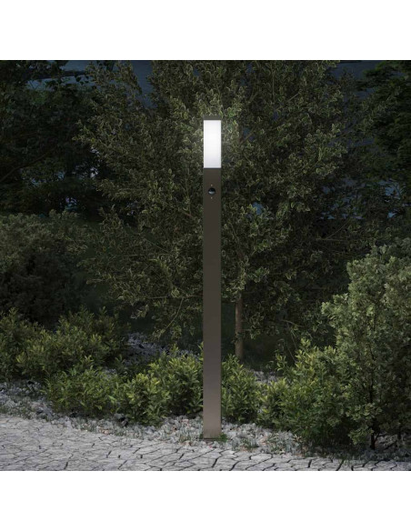 Lampada a paletto con sensore 110 cm Acciaio Inox IP44