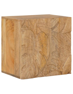 Comodino a muro fatto a mano Marrone Teak 40x30x40 cm