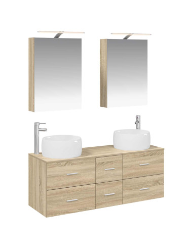 Set di mobili per il bagno 5 pcs Rovere Sonoma