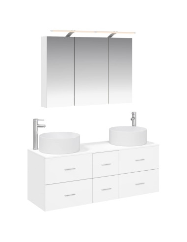 Set di mobili per il bagno 4 pcs Bianco