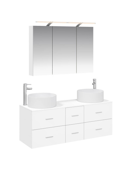 Set di mobili per il bagno 4 pcs Bianco
