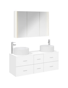 Set di mobili per il bagno 4 pcs Bianco