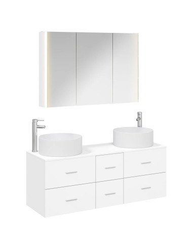 Set di mobili per il bagno 4 pcs Bianco