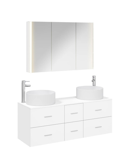 Set di mobili per il bagno 4 pcs Bianco