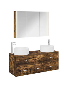 Set di mobili per il bagno 4 pcs Rovere Fumo
