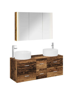 Set di mobili per il bagno 4 pcs Legno antico