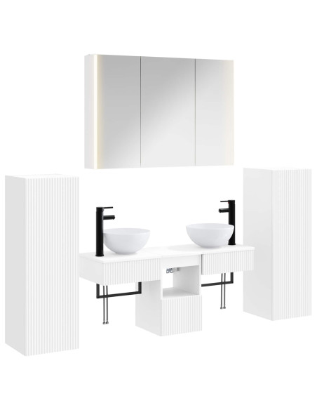 Set di mobili per il bagno 6 pcs Bianco