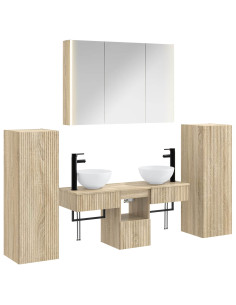 Set di mobili per il bagno 6 pcs Rovere Sonoma