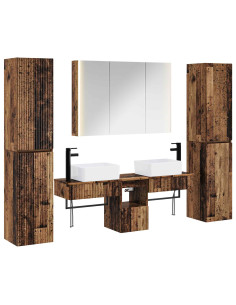 Set di mobili per il bagno 6 pcs Legno antico