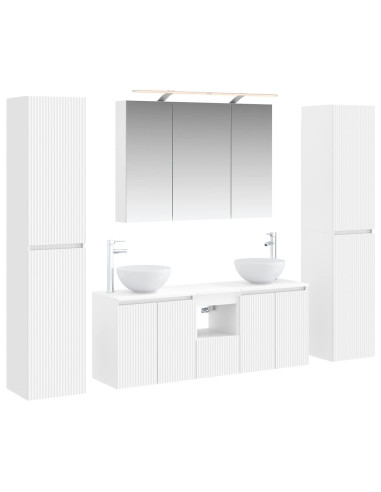 Set di mobili per il bagno 6 pcs Bianco