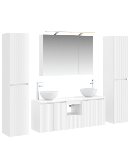 Set di mobili per il bagno 6 pcs Bianco