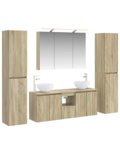 Set di mobili per il bagno 6 pcs Rovere Sonoma