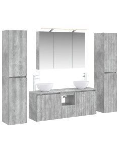 Set di mobili per il bagno 6 pcs Grigio Cemento