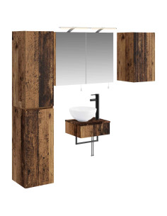 Set di mobili per il bagno 5 pcs Legno antico