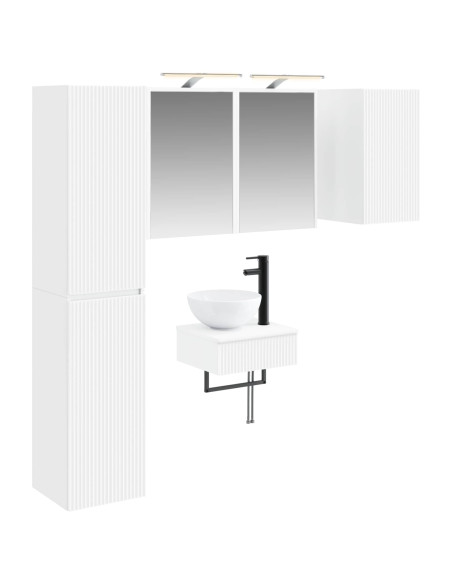 Set di mobili per il bagno 5 pcs Bianco