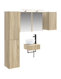Set di mobili per il bagno 5 pcs Rovere Sonoma