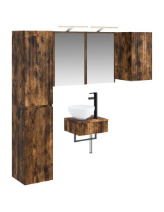 Set di mobili per il bagno 5 pcs Rovere Fumo