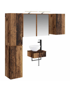 Set di mobili per il bagno 5 pcs Legno antico