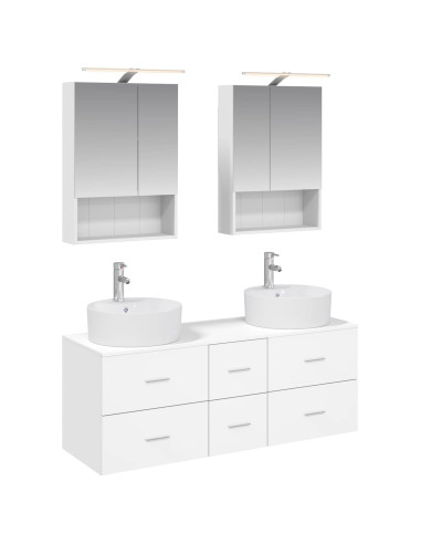 Set di mobili per il bagno 5 pcs Bianco