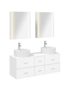 Set di mobili per il bagno 5 pcs Bianco