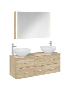 Set di mobili per il bagno 4 pcs Rovere Sonoma