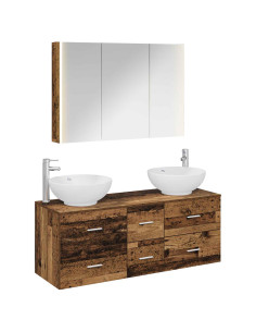 Set di mobili per il bagno 4 pcs Legno antico