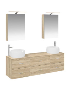 Set di mobili per il bagno 5 pcs Rovere Sonoma