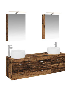 Set di mobili per il bagno 5 pcs Legno antico