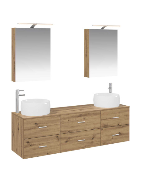 Set di mobili per il bagno 5 pcs Rovere Artigianale