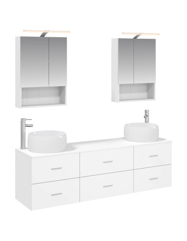 Set di mobili per il bagno 5 pcs Bianco