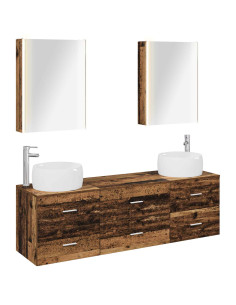 Set di mobili per il bagno 5 pcs Legno antico