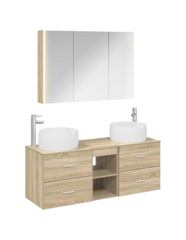 Set di mobili per il bagno 4 pcs Rovere Sonoma