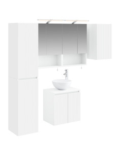 Set di Armadi da Bagno 5 pcs Bianco 50 x 14,5 x 70 cm