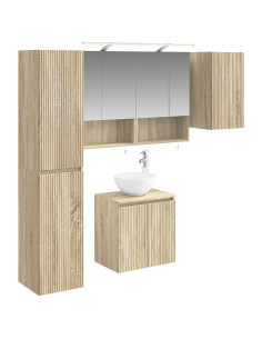 Set di Armadi da Bagno 5 pcs Rovere Sonoma 50 x 14,5 x 70 cm