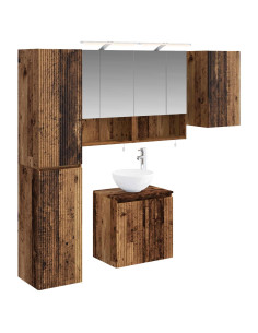 Set di Armadi da Bagno 5 pcs Legno antico 50 x 14,5 x 70 cm